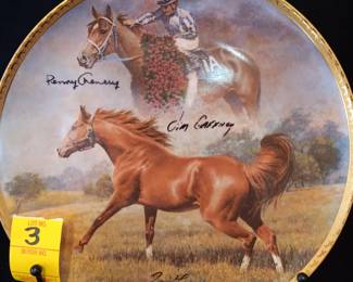 Lot #3: "The Final Tribute Secretariat 1970-1989 #5258 of 7500 Plate & book. Signed in person for Sherry Lane by Penny Chenery and Jim Caffney (no documentation of the signatures provided)