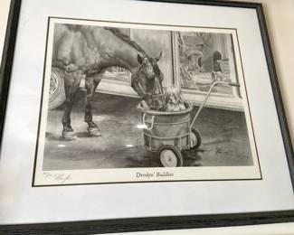 Lot #4: "Drinking Buddies" signed by Marc Poole 1992, #164/500, 27" wide x 23" tall