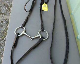 Lot #173: headstall, bit, lead lines