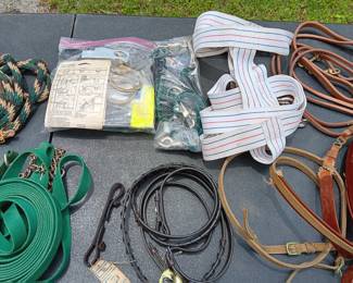 Lot of reins, tie-ups, etc