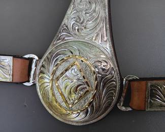 Circle Y Brand Breast Plate with silver tone
