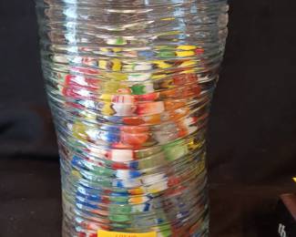 Lot #42: jar full of marbles