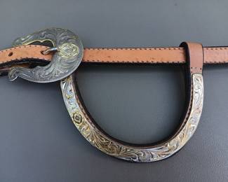 Circle Y Brand of Yoakum, TX, fancy two ear headstall