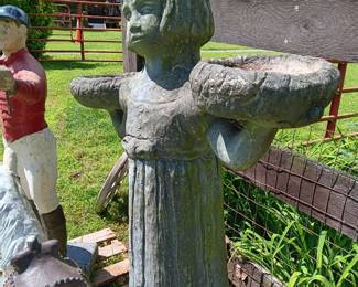 Savannah Girl concrete garden statue 48" tall