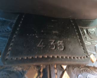 Western Saddle 14 1/2" seat, stamped Western Saddlery, #435