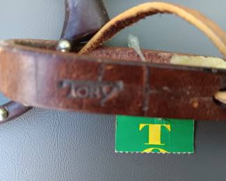 Lot #103: Tory Leather bridle with waxed rope and handmade bit from Dutton Bits, Los Lunas, NM