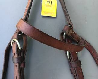 Lot #171: Ivan A. Osman maker, Ramona, CA, headstall and bit, rope