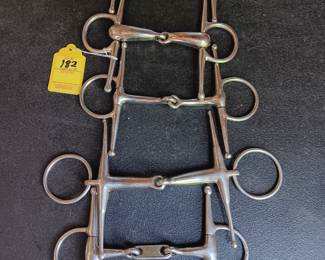 Lot #182: lot of 5 snaffle bits