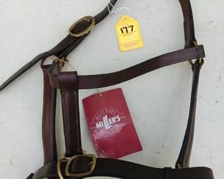 Lot #177: Miller's Bridlework headstall with original tag