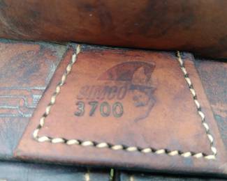 Simco 3700 leather saddle 14" with wooden stirrups