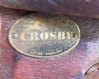 Crosby &Co made in England 17” English saddle, no markings