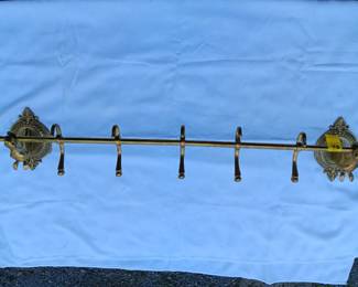 Lot #52 Brass horse design wall hanger 42" long