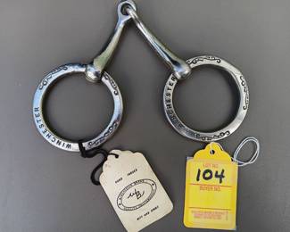Lot #104: Winchester Brand hand forged snaffle bit