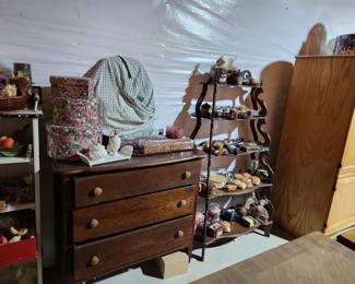 Vintage dresser and shelving unit