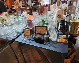 Oil lamps, coffee themed items and more