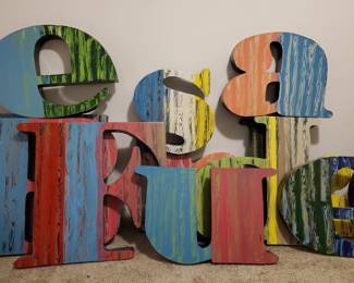 Large sign letters from Fast buck Freddies in key west florida