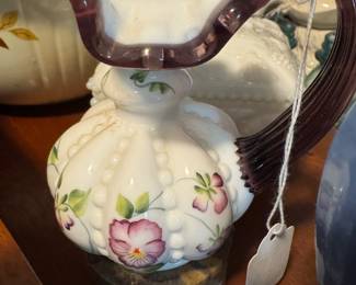 Fenton hand painted vase