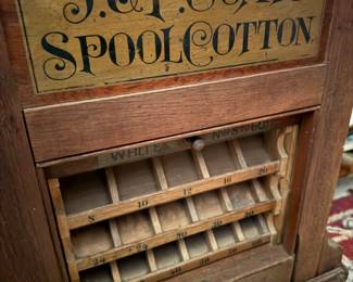 Gorgeous Antique J P Coats Spool Cabinet