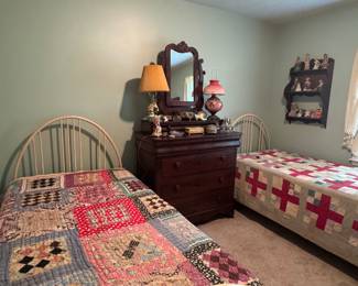 Fabulous Antique Twin Iron Beds
