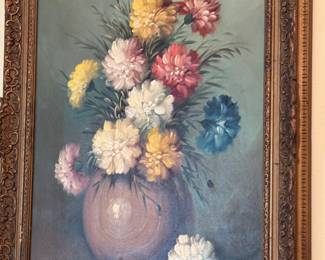Floral Oil Painting by Robbie