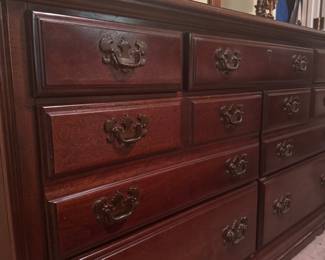 Vintage Solid Wood Dresser w/Mirror
