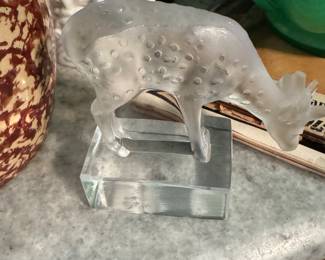 Lalique Crystal Deer