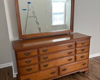 Bassett dresser with mirror