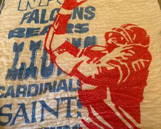 Vintage 70s NFC/AFC kids cotton sleeping bag