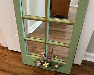 Green painted wall decor