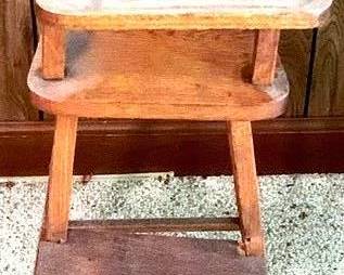 219 - Wood Highchair - 28" x 10" x 12"