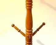 208 - Wood Coat Rack - 70" Tall