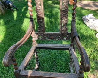 hand carved vintage chair