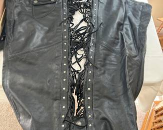 Harley Davidson chaps with fringe - Regular