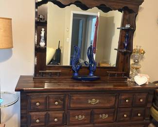 dresser and mirror