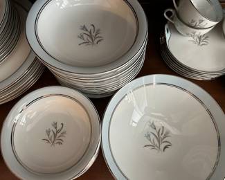 Noritake china "Bluebell" service for 12 with serving pieces. Some pieces sold separately.