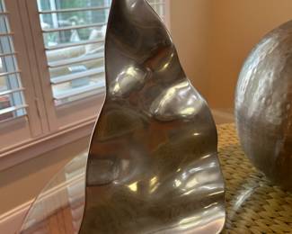 Hoselton signed aluminum sailboat sculpture