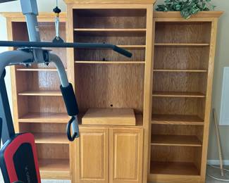 3 piece entertainment center / bookcases