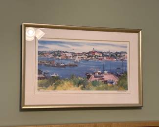Bernard Gerstner “Gloucester Harbor” signed numbered print