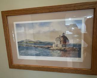 Carol Sebold signed numbered print “Rockland Breakwater”