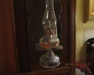 Oil lamp in wall holder
