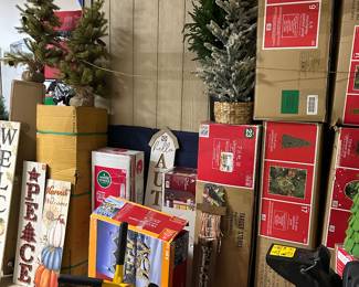New in box Christmas Trees and MORE!