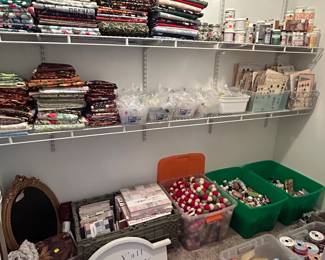 Crafting Supplies…. Just a sampling…. We are filled throughout the house, and will accept offers