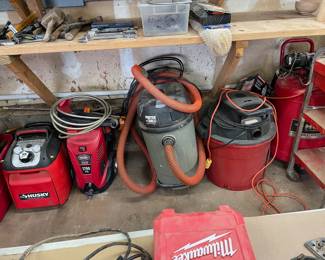 Shop Vacs and compressors