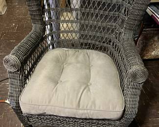 Wide Based Wicker Chair