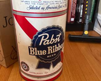 Pabst blue ribbon garbage can