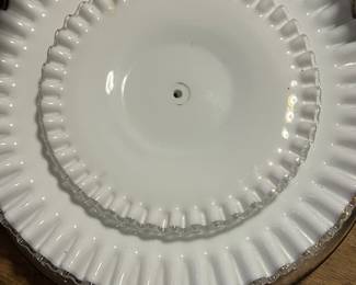 Cake Plate Fenton Ruffled edge