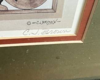 Print signed C.J. Brown