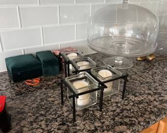 Cake plate with dome cover and more