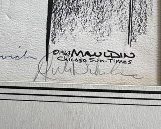 Bill Mauldin Signed