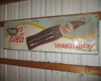 Vintage Faygo Cola Sign